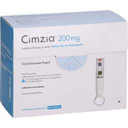 Abbildung: Cimzia 200 mg Injektionslösung i.e.Patrone für Dosiergerät 3X2 St, Injektionslösung PZN 14420125