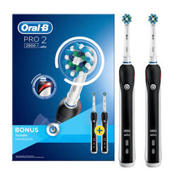 Abbildung: ORAL B Pro 2 2900 mit 2.Zahnbürste Zahnbürste, 1 St PZN 14420390