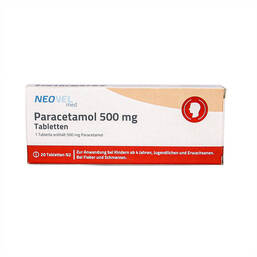 Abbildung: Paracetamol 500 mg Tabletten / Neovel med Tabletten, 20 St PZN 14436876