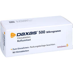 Abbildung: Daxas 500 µg Filmtabletten 90 St, Filmtabletten PZN 14439538