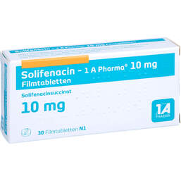 Abbildung: Solifenacin-1A Pharma 10 mg Filmtabletten 30 St, Filmtabletten PZN 14440949