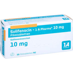 Abbildung: Solifenacin-1A Pharma 10 mg Filmtabletten 50 St, Filmtabletten PZN 14440955