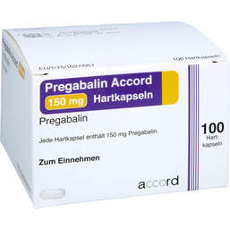 Abbildung: Pregabalin Accord 150 mg Hartkapseln 100 St, Hartkapseln PZN 14441854