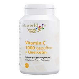 Abbildung: Vitamin C 1000 gepuffert + Quercetin Tabletten Tabletten, 120 St PZN 14444953