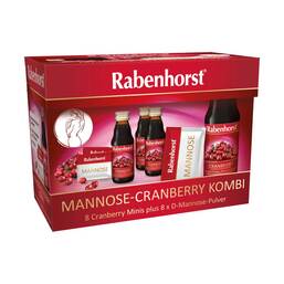 Abbildung: Rabenhorst Mannose-Cranberry Kombi 8 Minis + Mannose Saft, 8X125 ml PZN 14445869