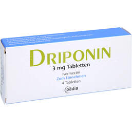 Abbildung: Driponin 3 mg Tabletten 4 St, Tabletten PZN 14446053