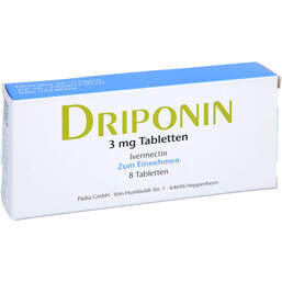 Abbildung: Driponin 3 mg Tabletten 8 St, Tabletten PZN 14446076