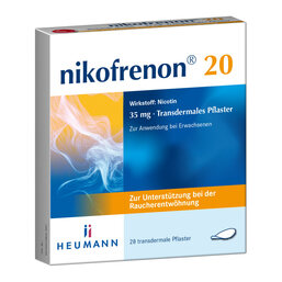 Abbildung: Nikofrenon 20 Heumann transdermale Pflaster Pflaster transdermal, 28 St PZN 14448112