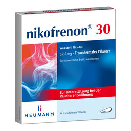 Abbildung: Nikofrenon 30 Heumann transdermale Pflaster Pflaster transdermal, 14 St PZN 14448135