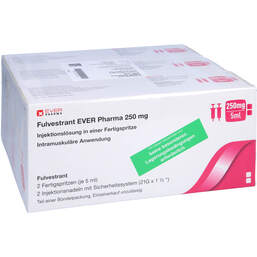 Abbildung: Fulvestrant Ever Pharma 250 mg / 5 ml Injektionslösung i.e.FS 6 St, Injektionslösung PZN 14449235