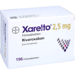 Abbildung: Xarelto 2,5 mg Filmtabletten 196 St, Filmtabletten PZN 14852474