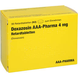 Abbildung: Doxazosin AAA-Pharma 4 mg Retardtabletten 98 St, Retard-Tabletten PZN 14853290