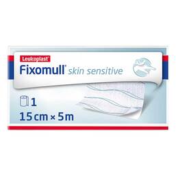 Abbildung: Fixomull® skin sensitive 15 cm x 5 m 1 St, Pflaster PZN 15190940