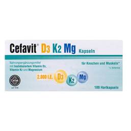 Abbildung: Cefavit D3 K2 Mg Hartkapseln Hartkapseln, 100 St PZN 15194174