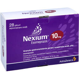 Abbildung: Nexium 10 mg magensaftresistent Granulat z.Her.einer Suspension zum Einnehmen Beutel 28 St, Magensaftresistentes Granulat PZN 15196523