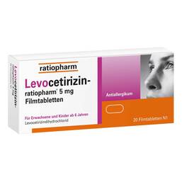 Abbildung: Levocetirizin-ratiopharm 5 mg Filmtabletten Filmtabletten, 20 St PZN 15197735