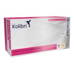Abbildung: Kolibri Premium U.Hands.Latex unsteril pf M weiß 100 St, Handschuhe PZN 15198924