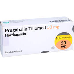 Abbildung: Pregabalin Tillomed 50 mg Hartkapseln 100 St, Hartkapseln PZN 15200561