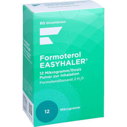Abbildung: Formoterol Easyhaler 12 µg / Dosis P.z.Inh.60 ED 1 St, Inhalationspulver PZN 15202235
