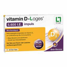 Abbildung: Vitamin D-Loges 5.600 I.E. impuls Kautabletten Kautabletten, 30 St PZN 15228080