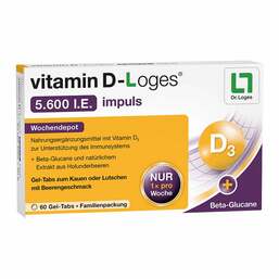 Abbildung: Vitamin D-Loges 5.600 I.E. impuls Kautabletten Kautabletten, 60 St PZN 15228097