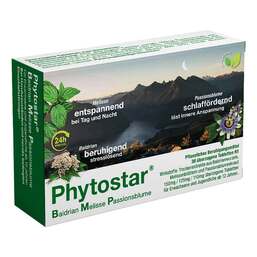 Abbildung: Phytostar Baldrian Melisse Passionsb.150 / 125 / 110mg 30 St, Überzogene Tabletten PZN 15228111