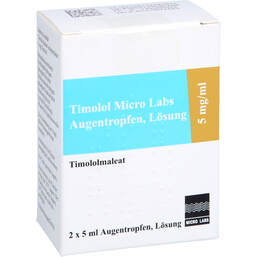 Abbildung: Timolol Micro Labs 5 mg / ml Augentropfen Lösung 2X5 ml, Augentropfen PZN 15228269