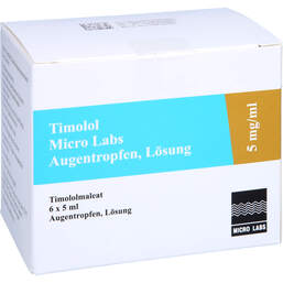 Abbildung: Timolol Micro Labs 5 mg / ml Augentropfen Lösung 6X5 ml, Augentropfen PZN 15228298