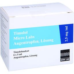 Abbildung: Timolol Micro Labs 2,5 mg / ml Augentropfen Lösung 6X5 ml, Augentropfen PZN 15228364