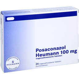 Abbildung: Posaconazol Heumann 100 mg magensaftresistent Tabletten 24 St, Tabletten magensaftresistent PZN 15233460