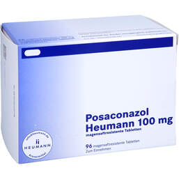 Abbildung: Posaconazol Heumann 100 mg magensaftresistent Tabletten 96 St, Tabletten magensaftresistent PZN 15233477