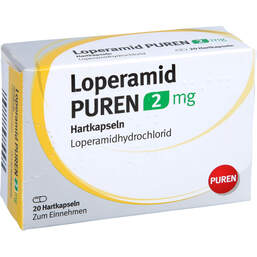 Abbildung: Loperamid Puren 2 mg Hartkapseln 20 St, Hartkapseln PZN 15237162