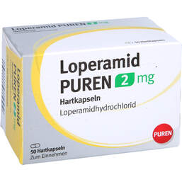 Abbildung: Loperamid Puren 2 mg Hartkapseln 50 St, Hartkapseln PZN 15237179