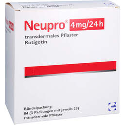 Abbildung: Neupro 4 mg / 24 h transdermale Pflaster 84 St, Pflaster transdermal PZN 15237937