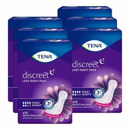 Abbildung: TENA® discreet Maxi Night Einlagen bei Inkontinenz 6X12 St PZN 15246385