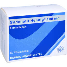 Abbildung: Sildenafil Hennig 100 mg Filmtabletten 60 St, Filmtabletten PZN 15246468