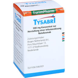 Abbildung: Tysabri 300 mg 20 mg / ml Konzentrat zur Herstellung einer Infusionslösung 1 St, Infusionslösungskonzentrat PZN 15246557