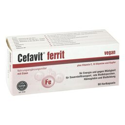 Abbildung: Cefavit ferrit Hartkapseln 60 St, Hartkapseln PZN 15246600