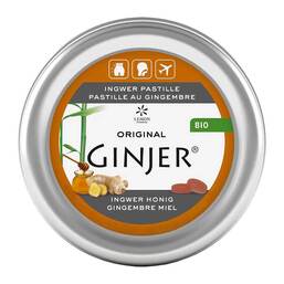 Abbildung: Ingwer Ginjer Pastillen Bio Honig 40 g, Pastillen PZN 15250004