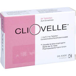 Abbildung: Cliovelle 1 mg / 0,5 mg Tabletten 3X28 St, Tabletten PZN 15250263