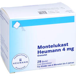 Abbildung: Montelukast Heumann 4 mg Granulat 28 St, Granulat PZN 15250464