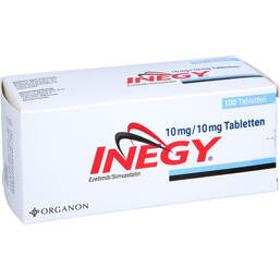 Abbildung: Inegy 10 mg / 10 mg Tabletten 100 St, Tabletten PZN 15257880