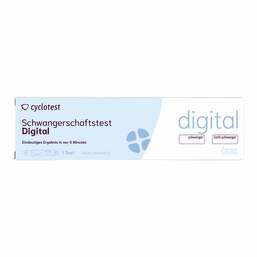 Abbildung: Cyclotest Schwangerschaftstest Digital 25 Mlu / ml Test, 1 St PZN 15258520