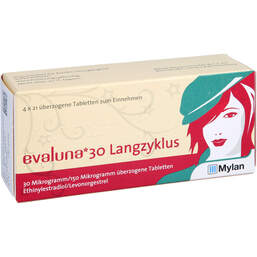 Abbildung: Evaluna 30 Langzyklus 30 µg / 150 µg überzogene Tabletten  84 St, Überzogene Tabletten PZN 15258566