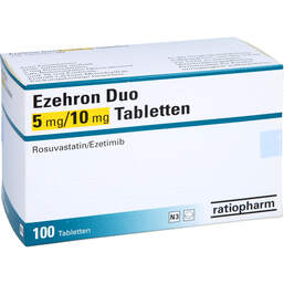Abbildung: Ezehron Duo 5 mg / 10 mg Tabletten 100 St, Tabletten PZN 15263998
