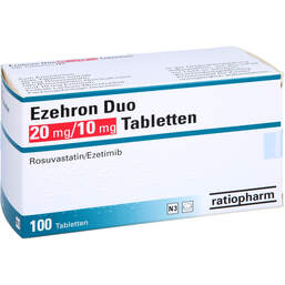 Abbildung: Ezehron Duo 20 mg / 10 mg Tabletten 100 St, Tabletten PZN 15264035