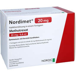 Abbildung: Nordimet 20 mg Injektionslösung in einem Fertigpen 12 St, Injektionslösung in einem Fertigpen PZN 15264578