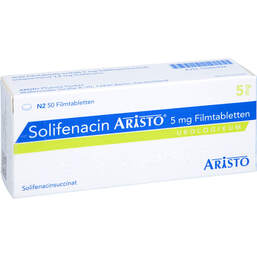 Abbildung: Solifenacin Aristo 5 mg Filmtabletten 50 St, Filmtabletten PZN 15265394