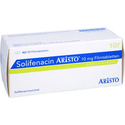 Abbildung: Solifenacin Aristo 10 mg Filmtabletten 90 St, Filmtabletten PZN 15265454
