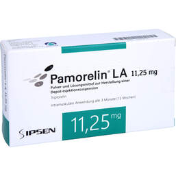 Abbildung: Pamorelin LA 11,25 mg P.und LM z.H.e.Depot-Injektionssuspension  1 St, Trockensubstanz mit Lösun PZN 15266850
